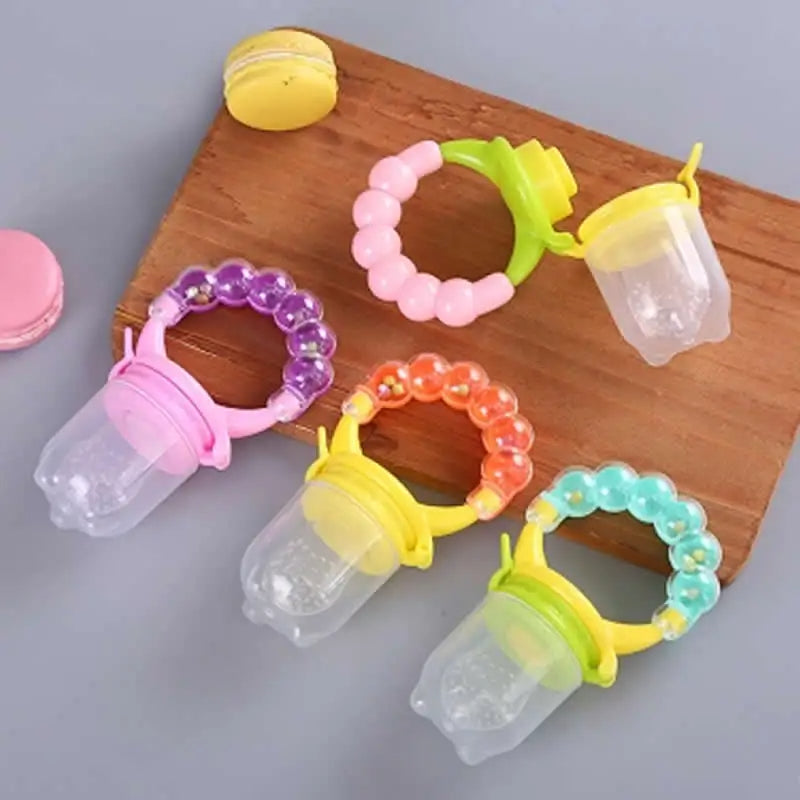 1-Piece Silicone Nipple Pacifier with Rattle: Soothing Relief Teething Toy