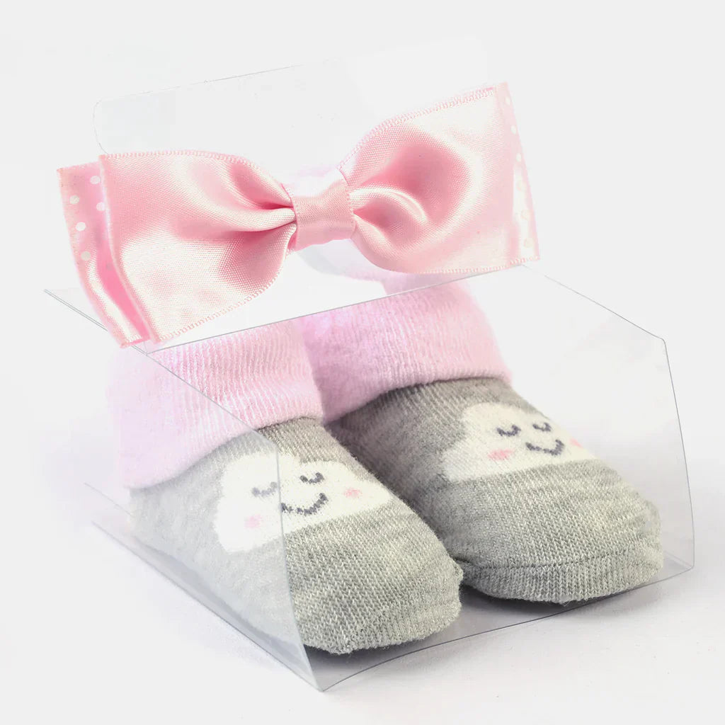 BABY GIRL SOCKS & HEADBAND PACK OF 3 GIFT SET