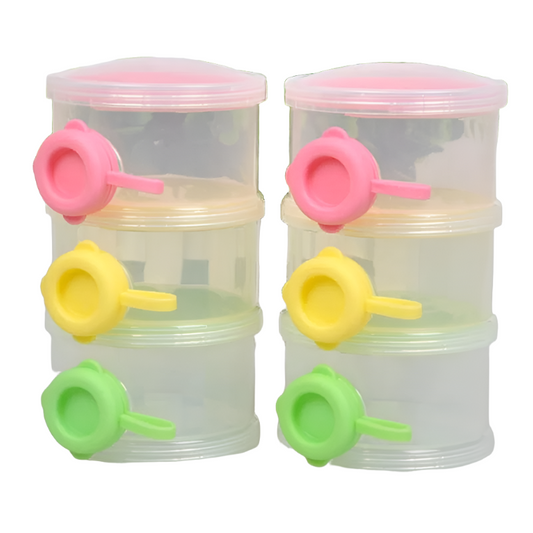 1PCS Portable 3-Layer Baby Milk Powder Formula Dispenser Container with Side Opener - Infant Food Storage Box