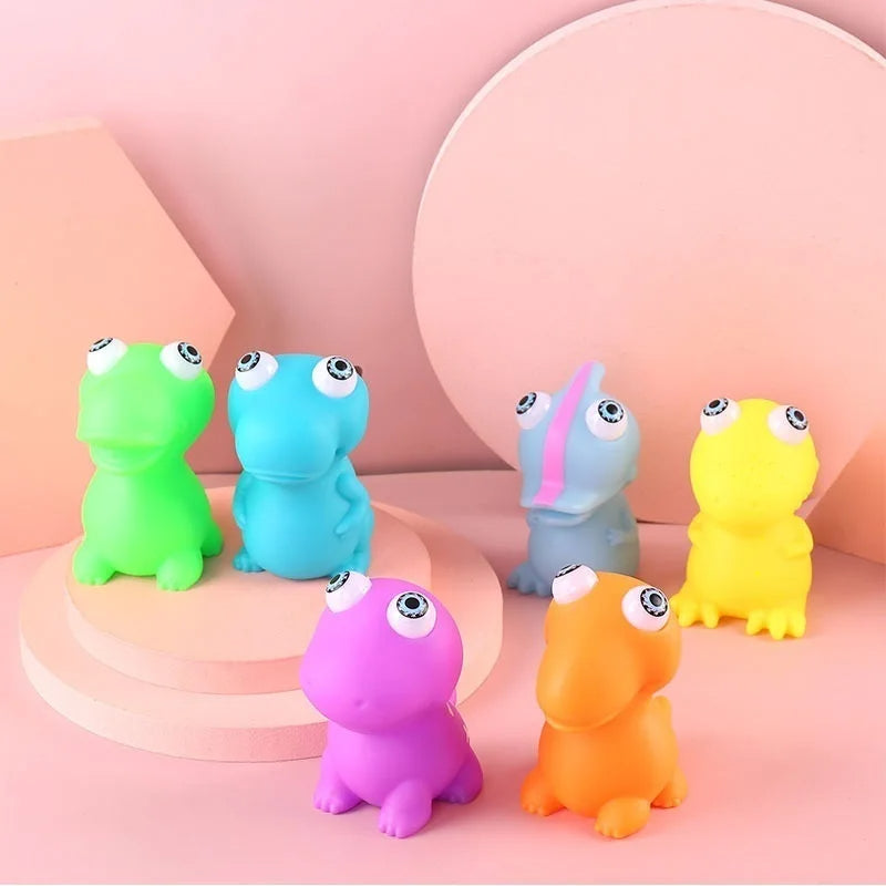 Eye Popping Kawaii Dinosaur Squishy Toys - Stress Relief for Kids & Adults