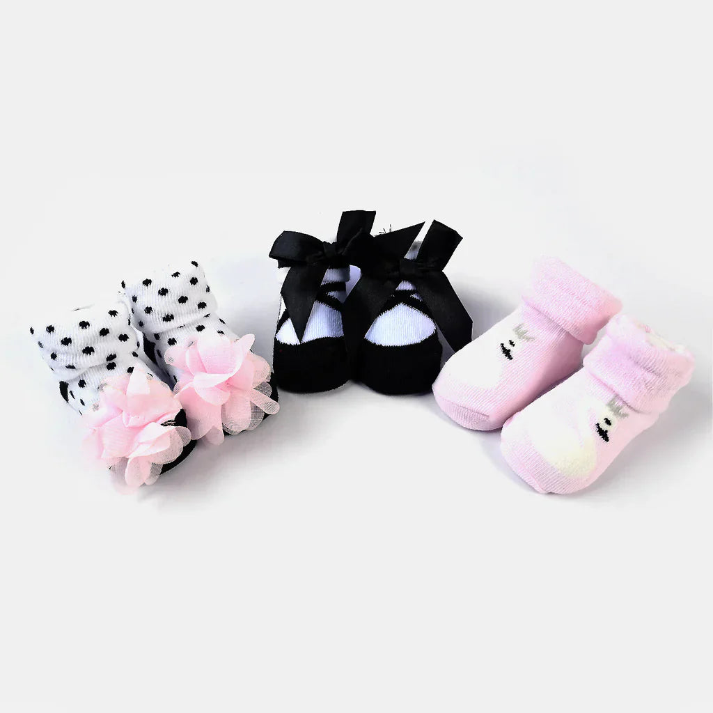 BABY GIRL SOCKS PACK OF 3 GIFT SET