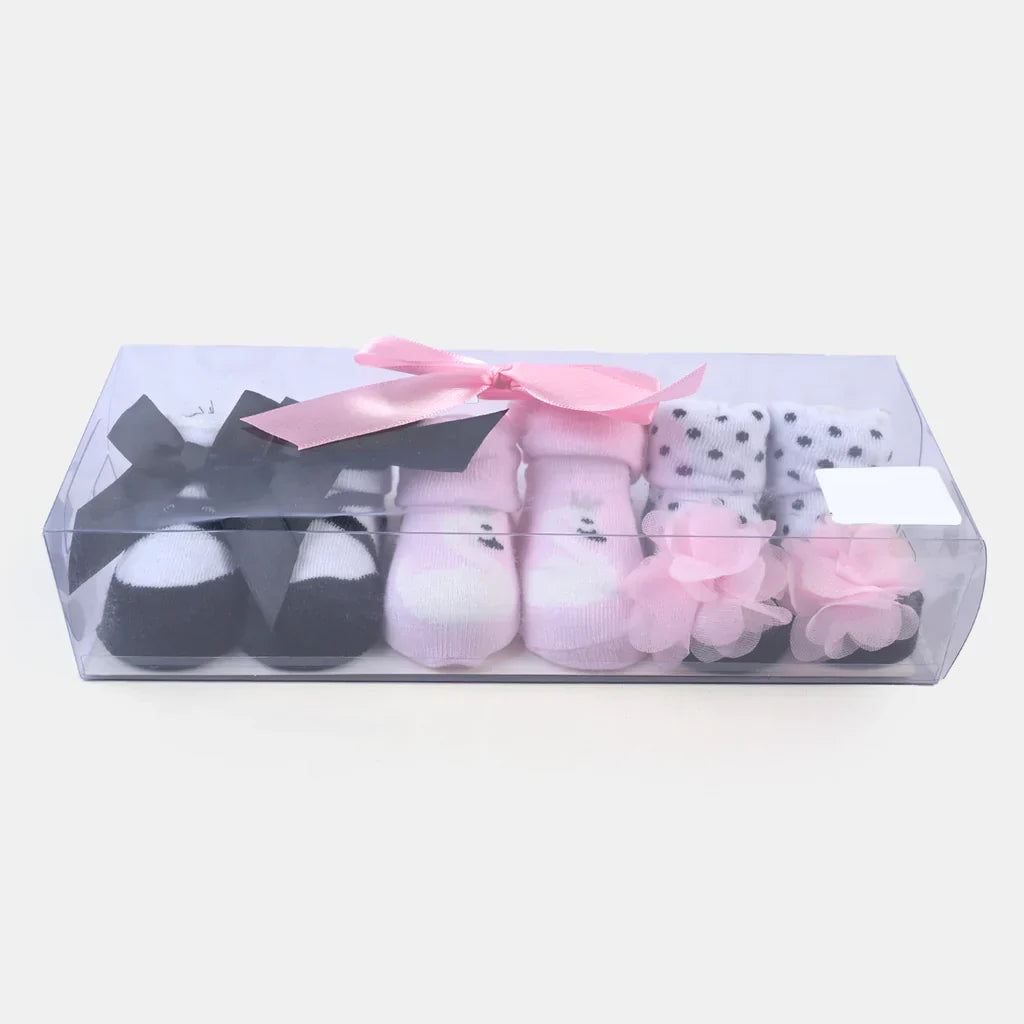 BABY GIRL SOCKS PACK OF 3 GIFT SET