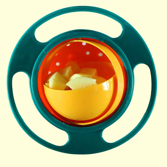 360 Rotating Universal Gyro Bowl: Practical Novelty for Children's Spill-proof Feeding Tray