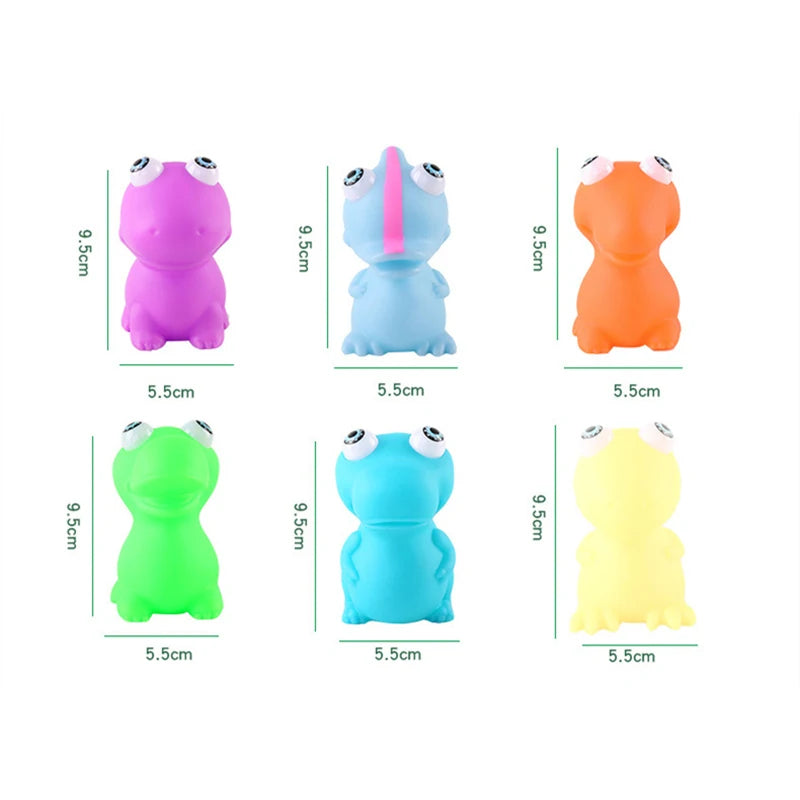 Eye Popping Kawaii Dinosaur Squishy Toys - Stress Relief for Kids & Adults