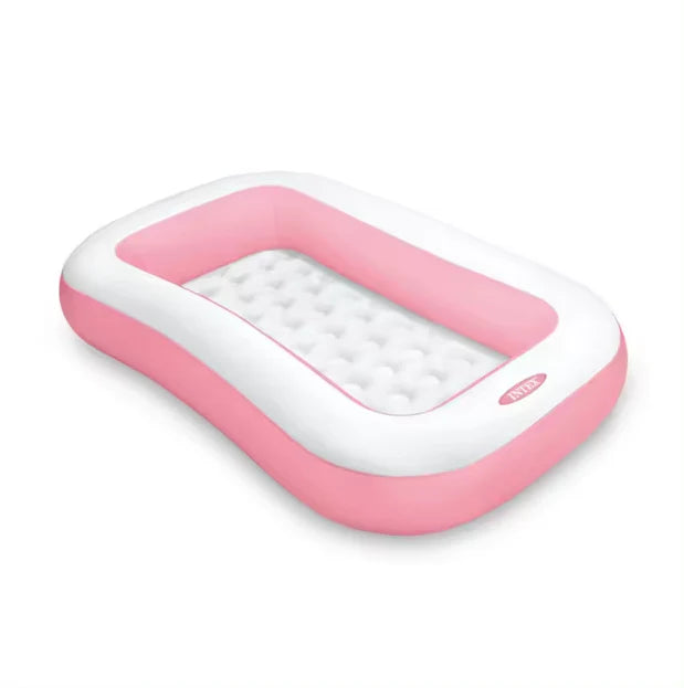 INTEX Rectangular Kids Pink Swimming Pool 66"x40"x10"