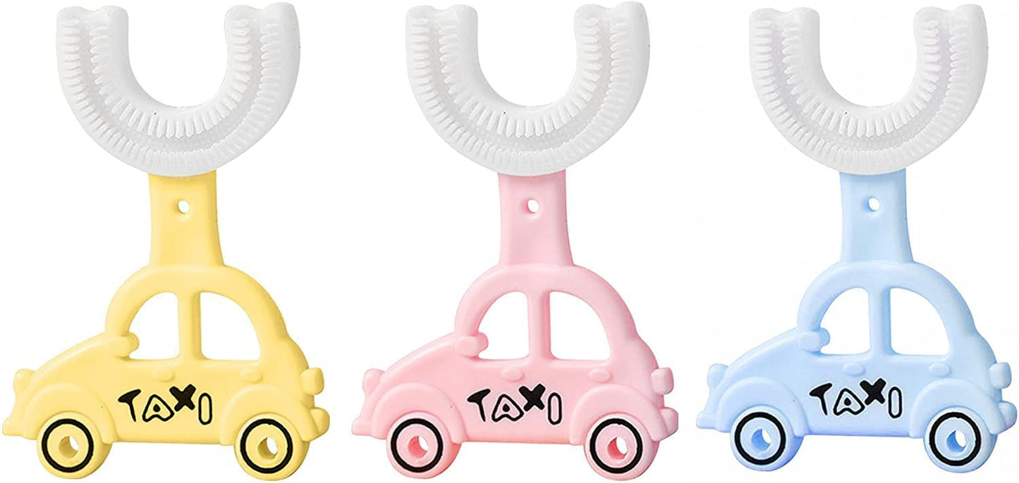 U Shape car shape Silicon Toothbrush for kids