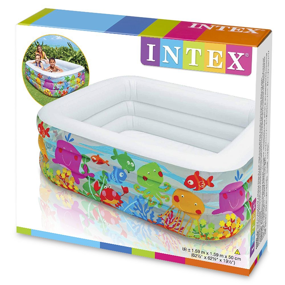 INTEX Swim Center Clear View Aquarium Pool ( 62.5" L x 62.5" W X 19.5" H )