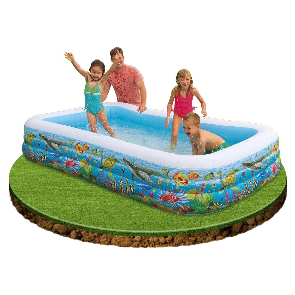 INTEX Swim Center Tropical Reef Family pool (120" L x 72" W 22" H)