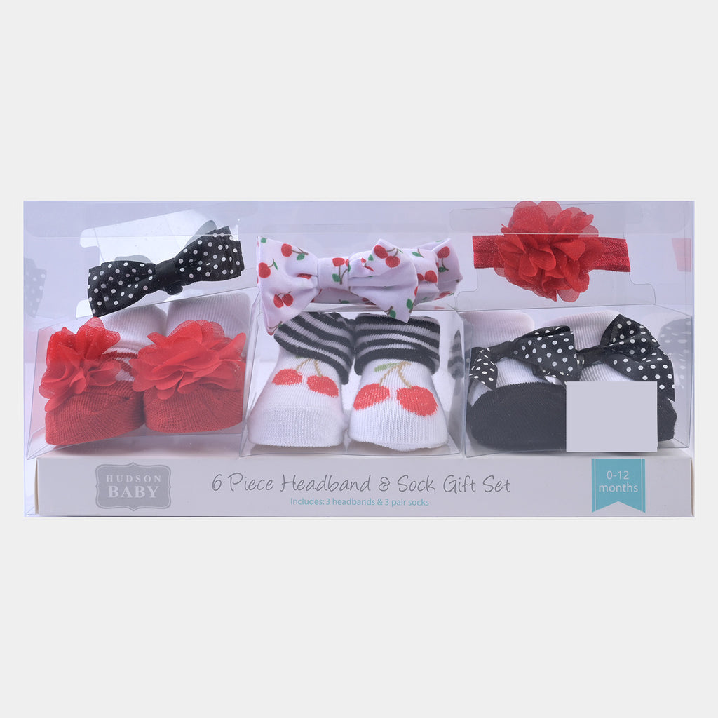 BABY GIRL SOCKS & HEADBAND PACK OF 3 GIFT SET