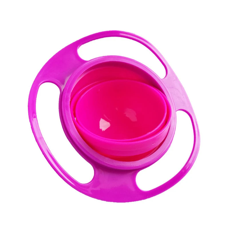 360 Rotating Universal Gyro Bowl: Practical Novelty for Children's Spill-proof Feeding Tray