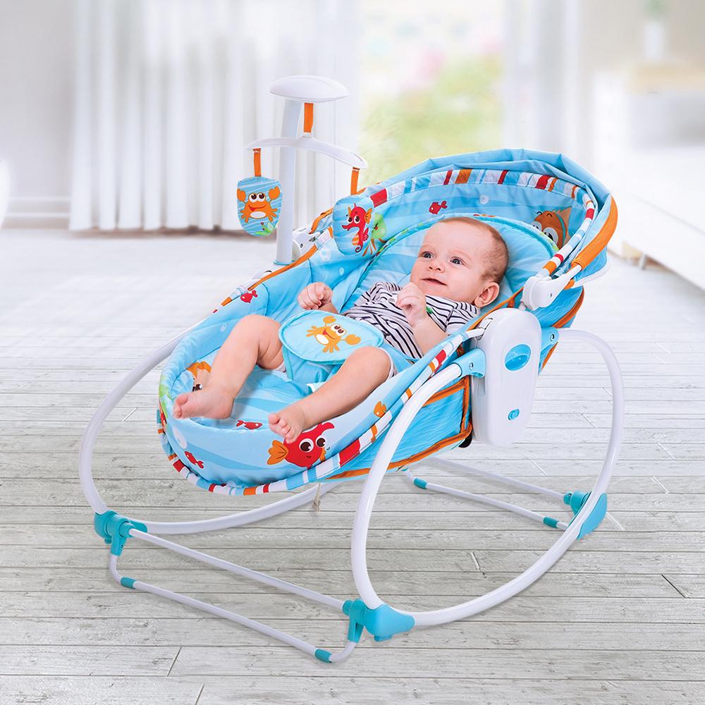 MASTELA 5 IN 1 BABY ROCKER - BLUE