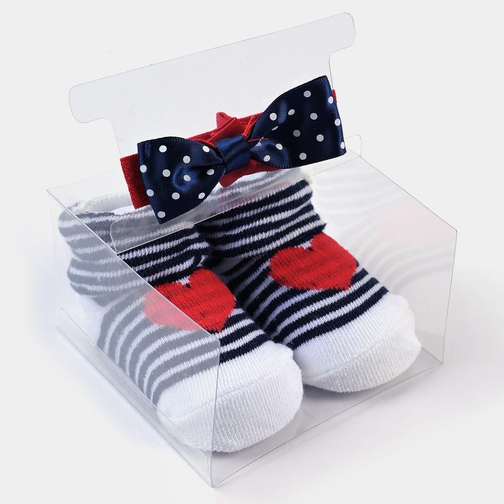 BABY GIRL SOCKS & HEADBAND PACK OF 3 GIFT SET