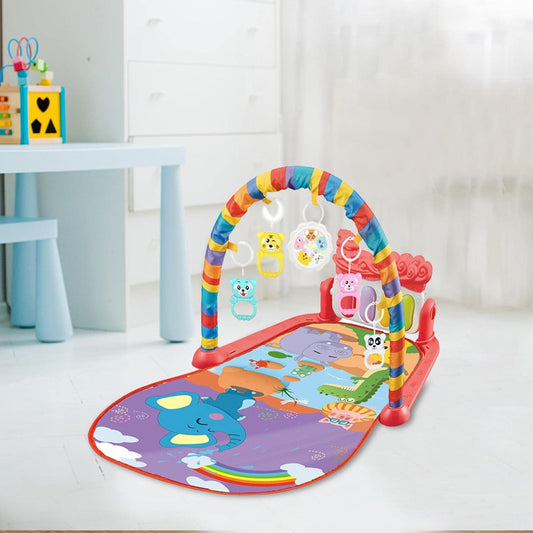 PIANO FITNESS RACK BABY PLAY GYM MUSICAL ACTIVITY PLAY MAT WITH HANGING TOY