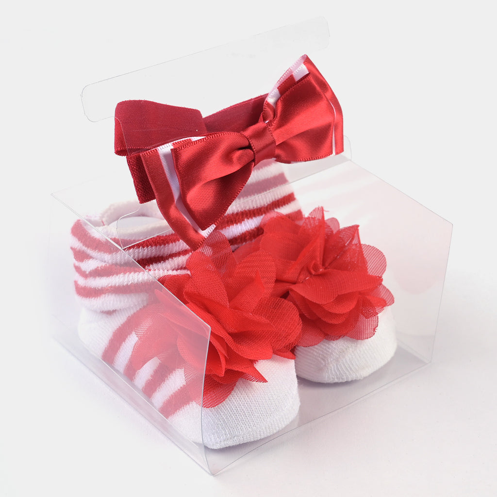 BABY GIRL SOCKS & HEADBAND PACK OF 3 GIFT SET