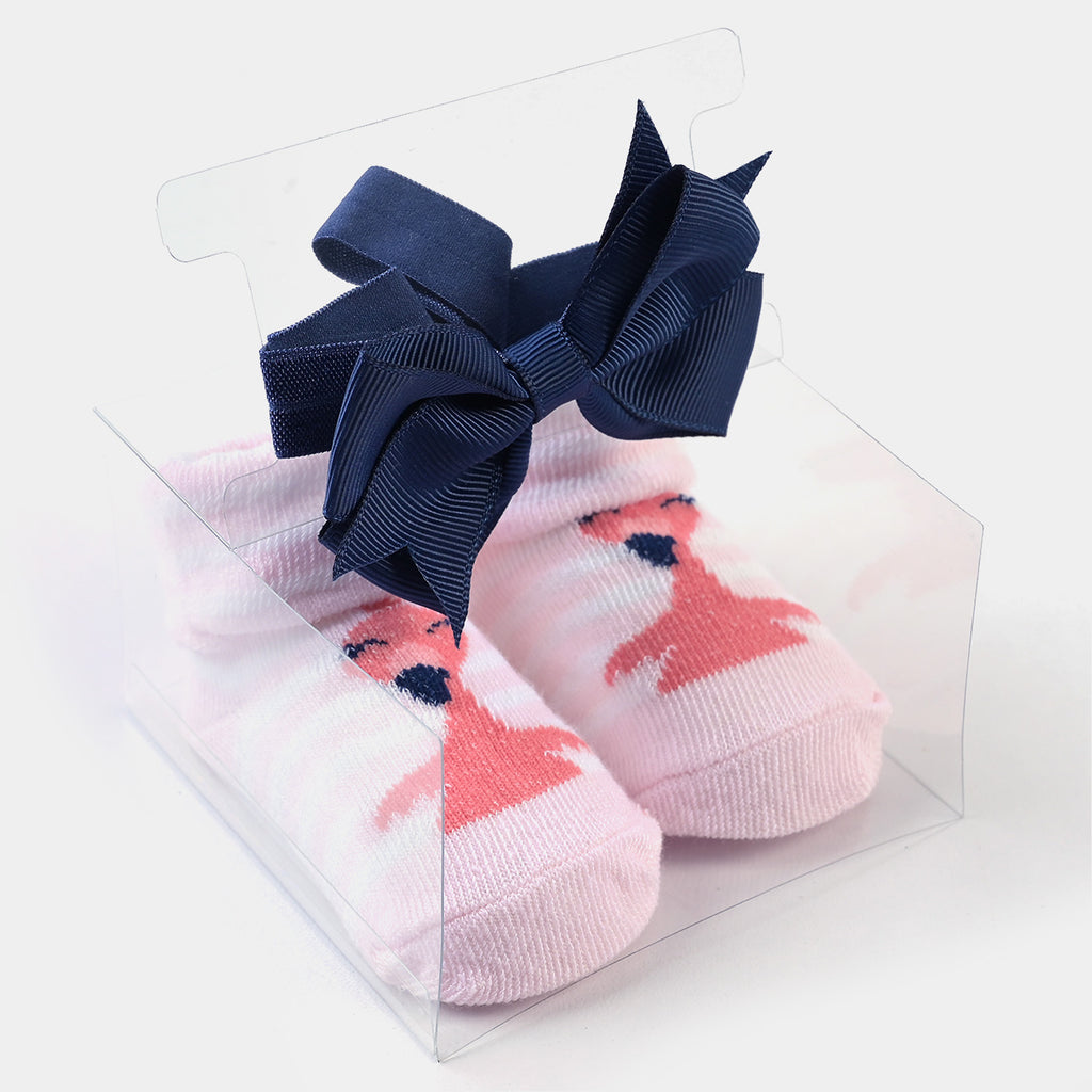 BABY GIRL SOCKS & HEADBAND PACK OF 3 GIFT SET