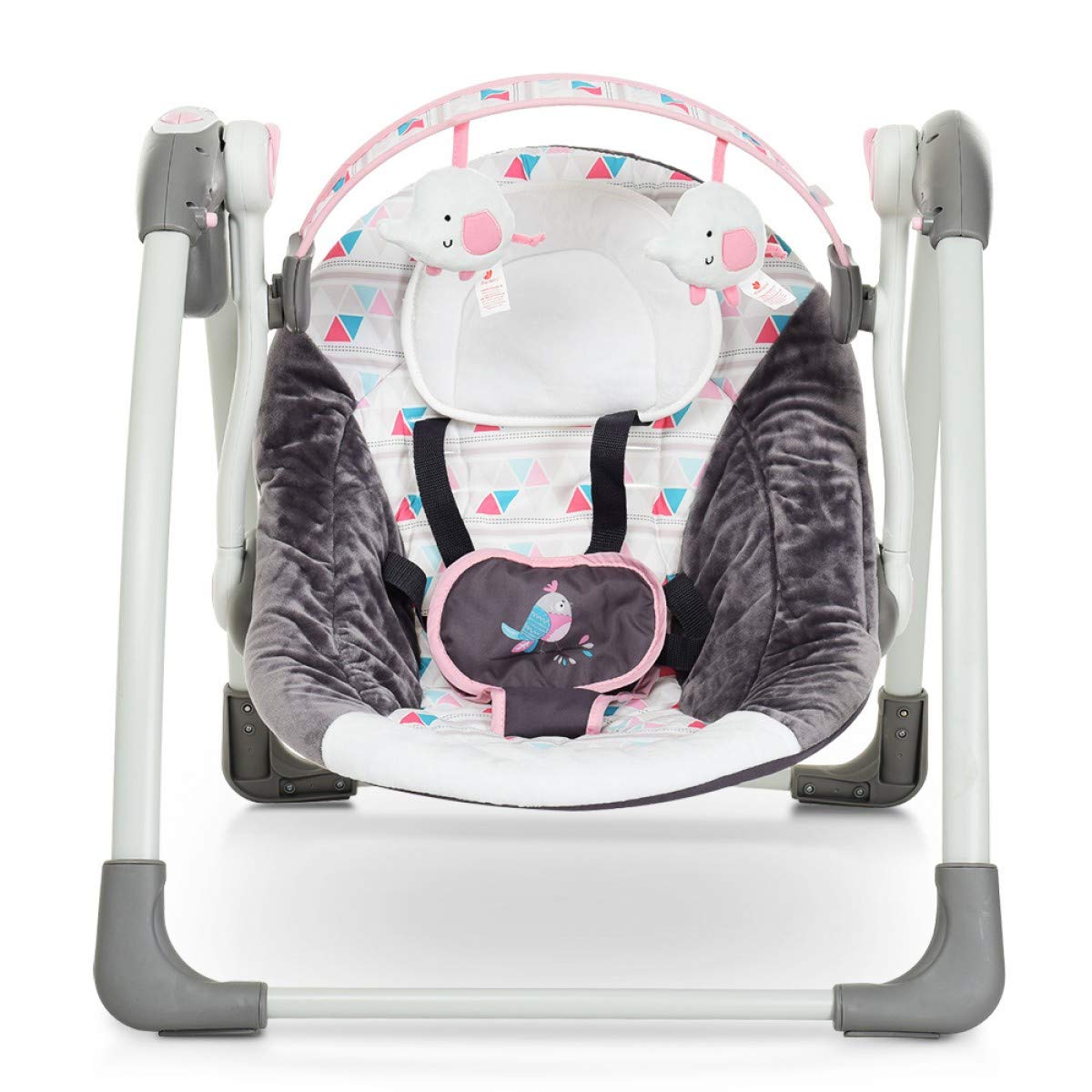 MASTELA DELUXE PORTABLE SWING GREY & PINK