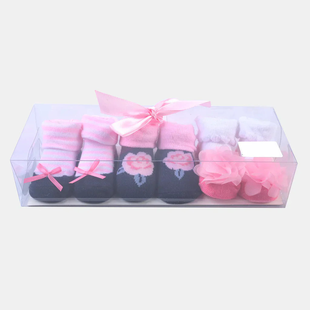 BABY GIRL SOCKS PACK OF 3 GIFT SET