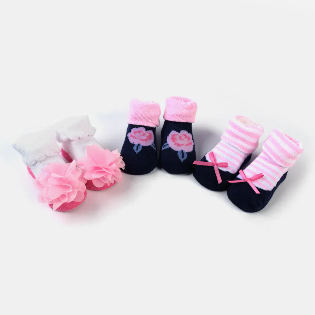 BABY GIRL SOCKS PACK OF 3 GIFT SET