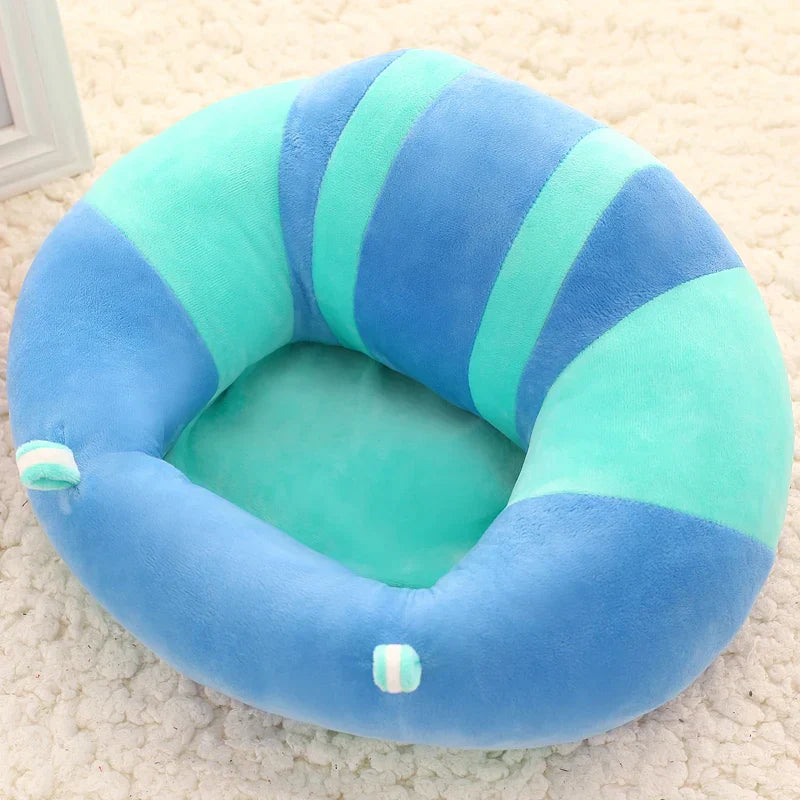 MULTI LINES PLUSH FLOOR SEAT - BLUE