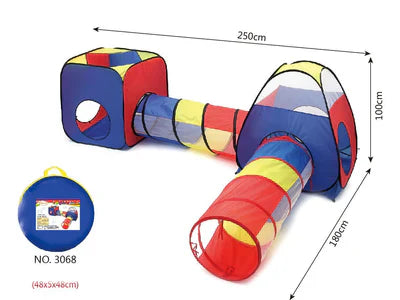 4 in 1 Kids Play Tent and Tunnels + Free 50 Balls