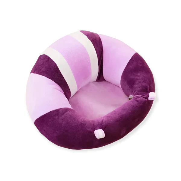 MULTI LINES PLUSH FLOOR SEAT - PURPLE