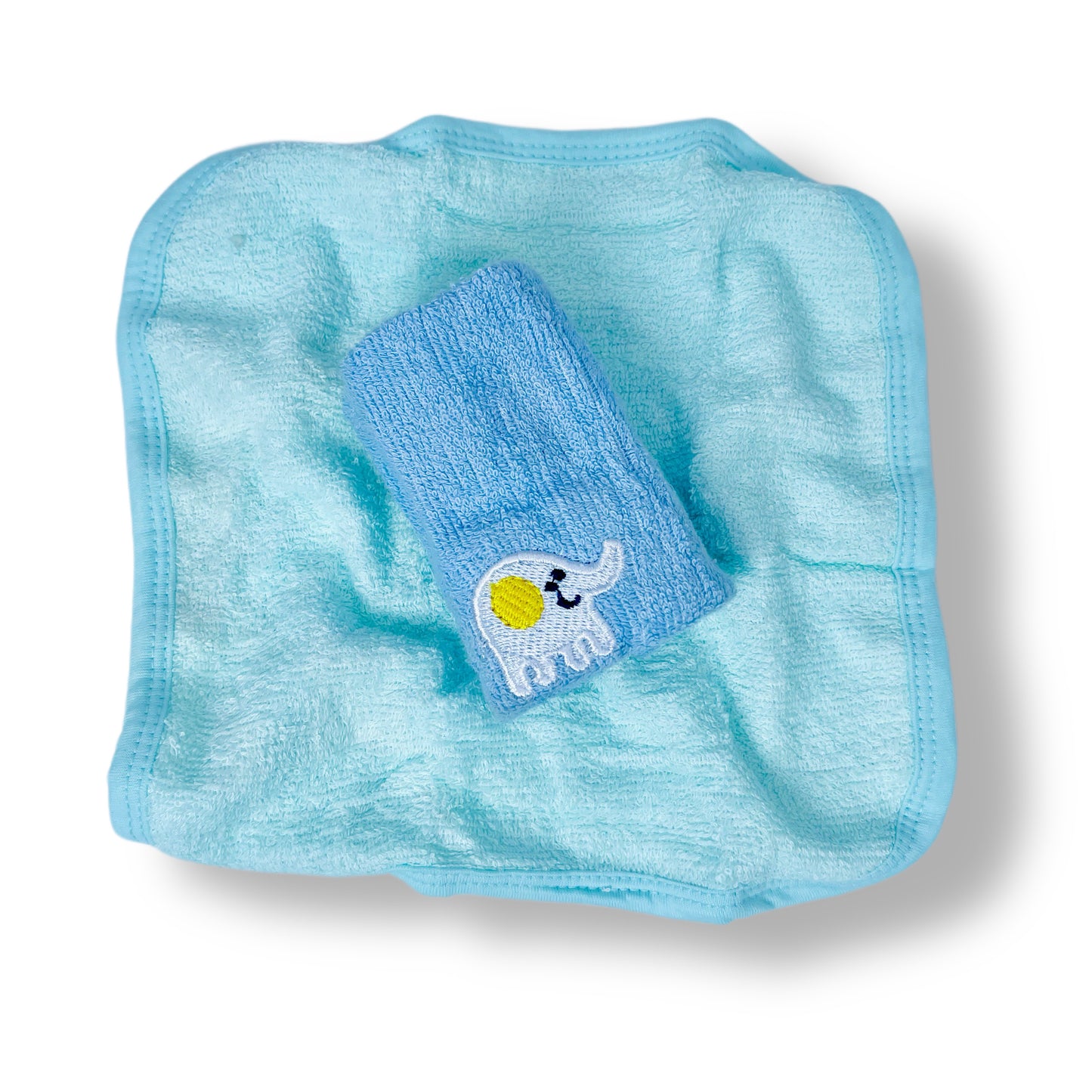 Light Blue Lion Towel Washcloth for Baby