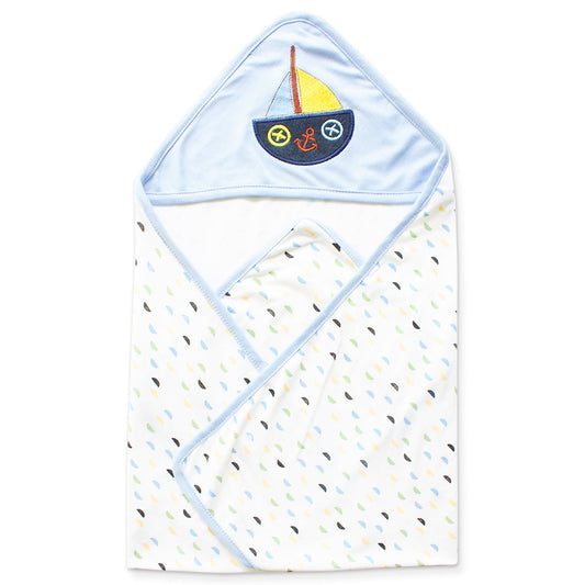 BABY WRAPPING SHEETS BOAT - BLUE