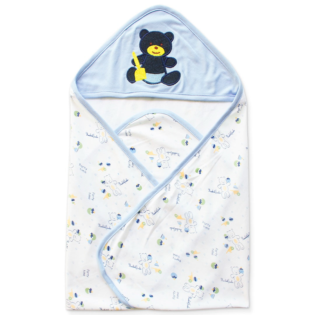 BABY WRAPPING SHEETS BEAR - BLUE