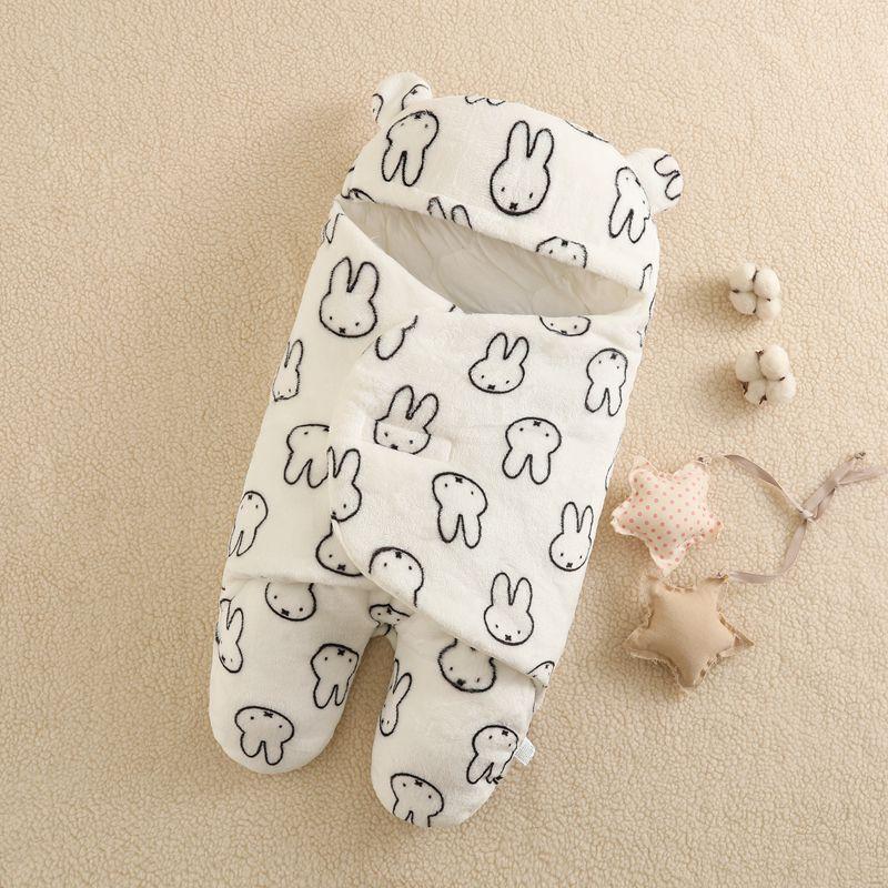 RABBIT BABY WINTER SWADDLE WITH FEETS