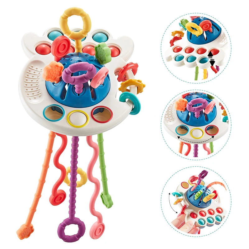 Montessori UFO Silicone Pulling Toy