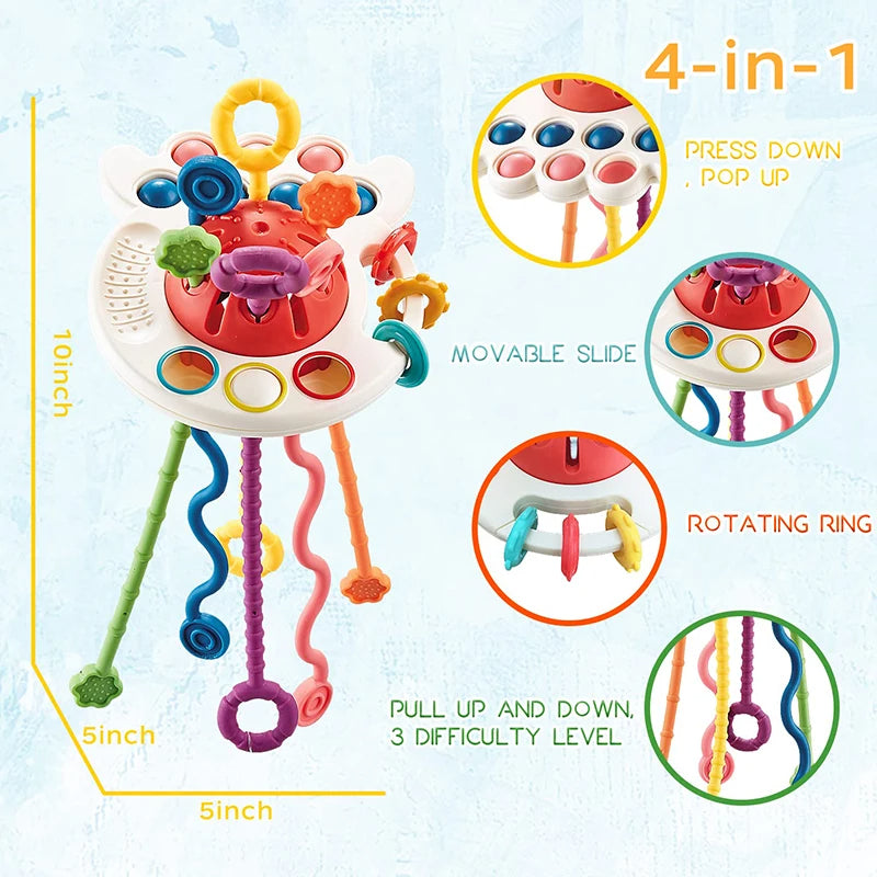 Montessori UFO Silicone Pulling Toy