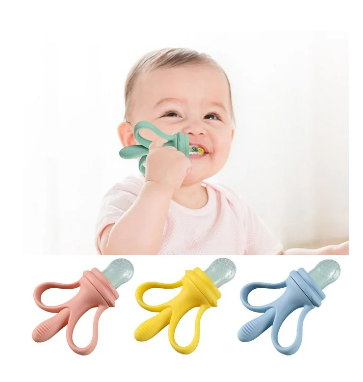 Chewable Silicone Food Feeder and Teether: Infant's Fruit Nipple Feeder