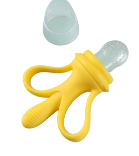 Chewable Silicone Food Feeder and Teether: Infant's Fruit Nipple Feeder