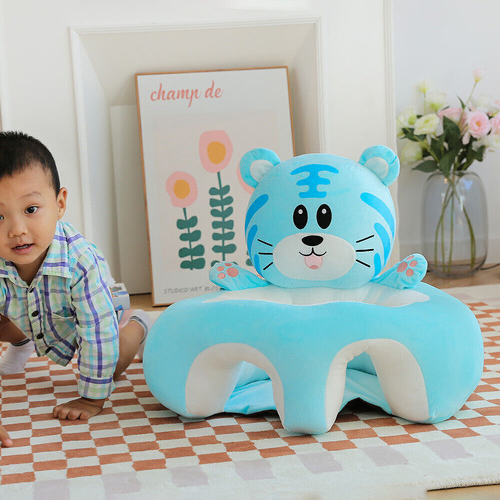 CARTOON BABY FLOOR SEAT FOR TODDLERS (BLUE TIGER )