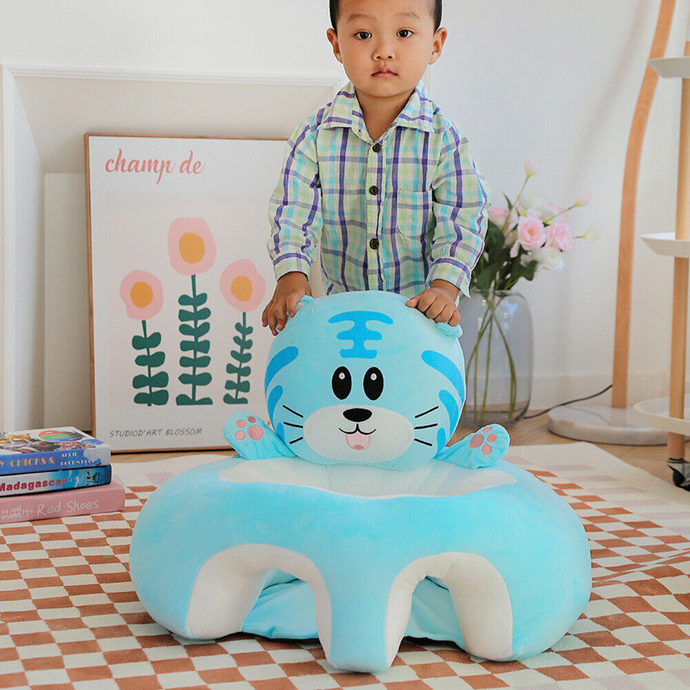 CARTOON BABY FLOOR SEAT FOR TODDLERS (BLUE TIGER )