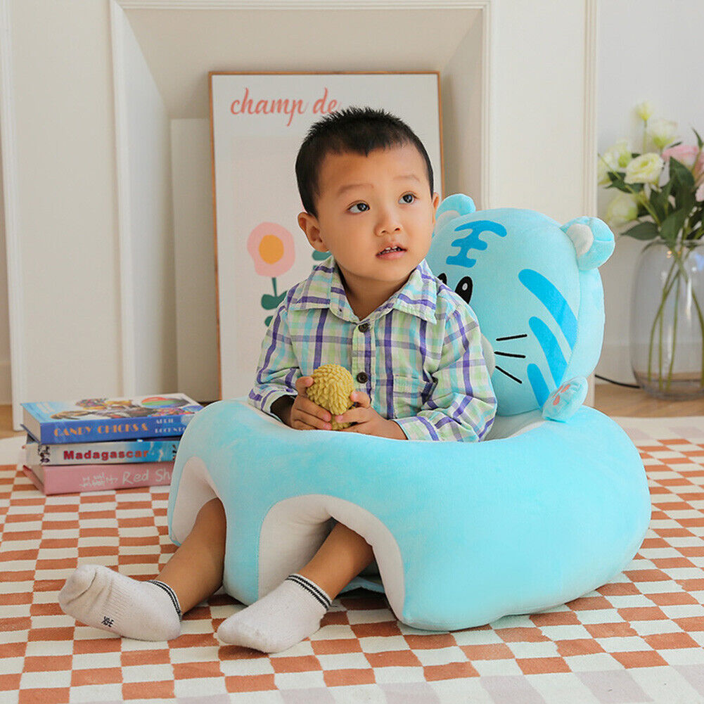 CARTOON BABY FLOOR SEAT FOR TODDLERS (BLUE TIGER )