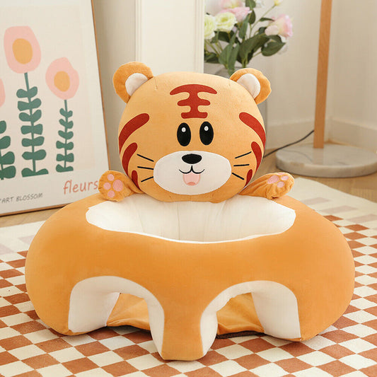 CARTOON BABY FLOOR SEAT FOR TODDLERS (BROWN TIGER )