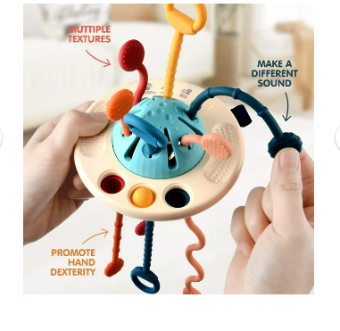 Montessori UFO Silicone Pulling Toy